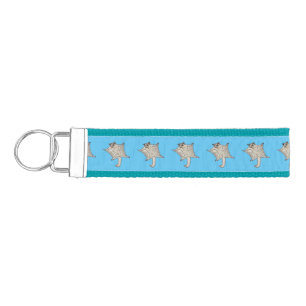 Sugar glider cartoon illustration wrist keychain