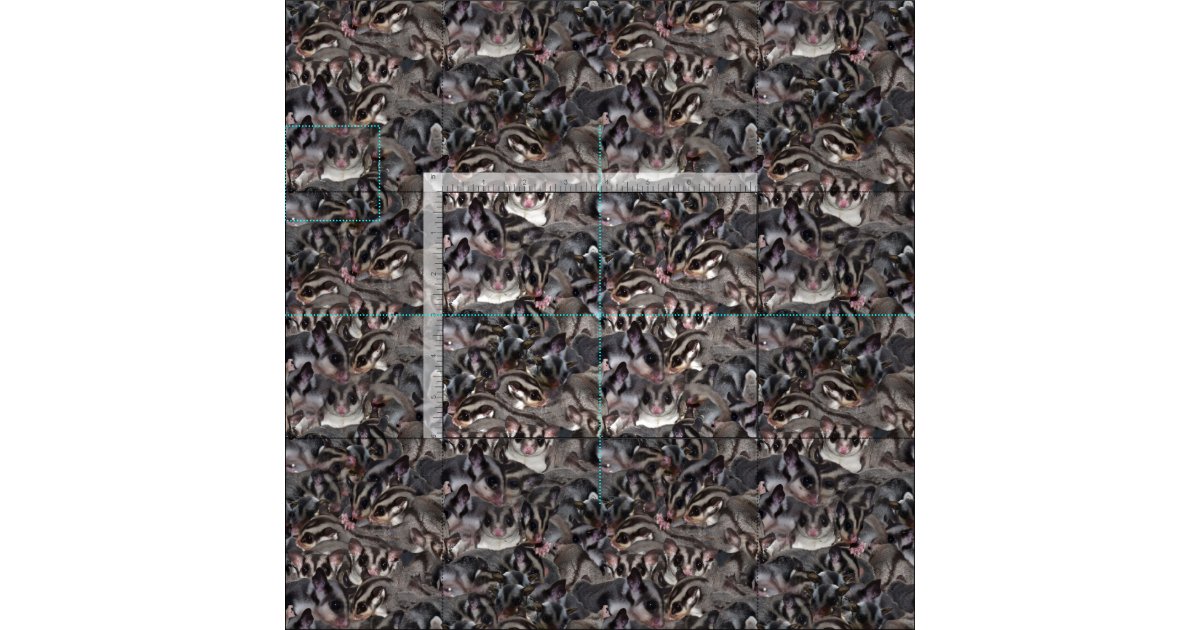 Sugar Glider Collage. Fabric Zazzle