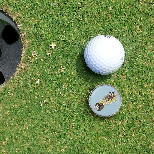 Sugar Glider Cute Floral Golf Ball Marker (Creator Uploaded)