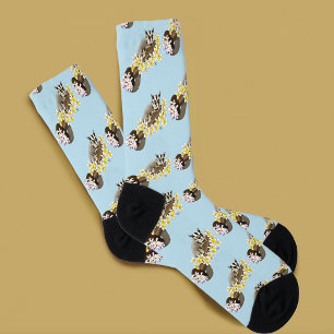 Sugar Glider Cute Floral Socks
