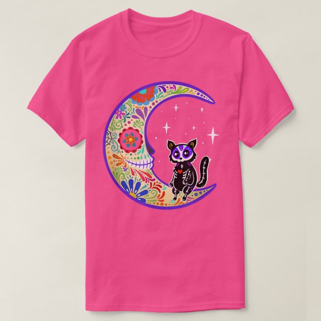 Sugar Glider Dia de Los Muertos Skeleton  T-Shirt (Design Front)