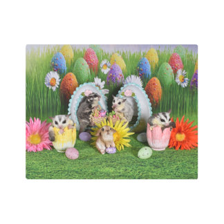 Sugar Glider Easter Metal Print