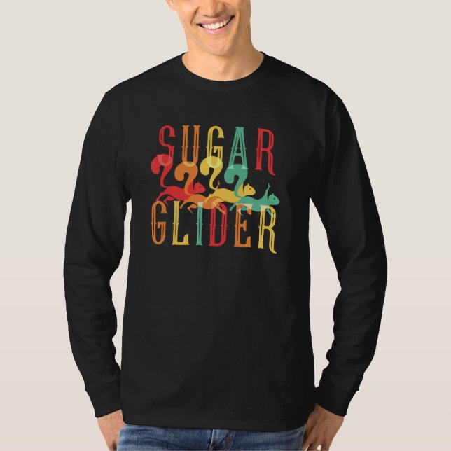 Sugar Glider Flying Squirrel Fans Forest Animal Ro T-Shirt (Front)