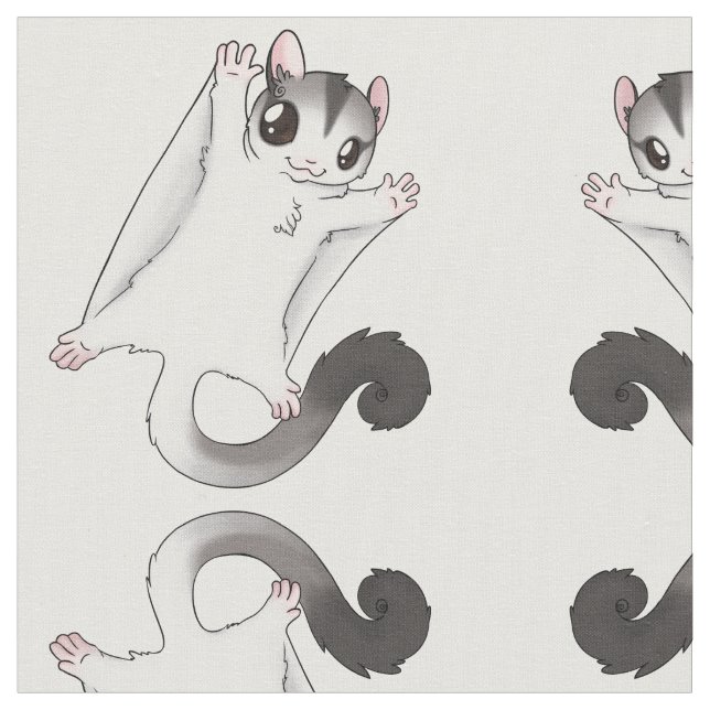 Sugar Glider Gliding Fabric (Close Up)