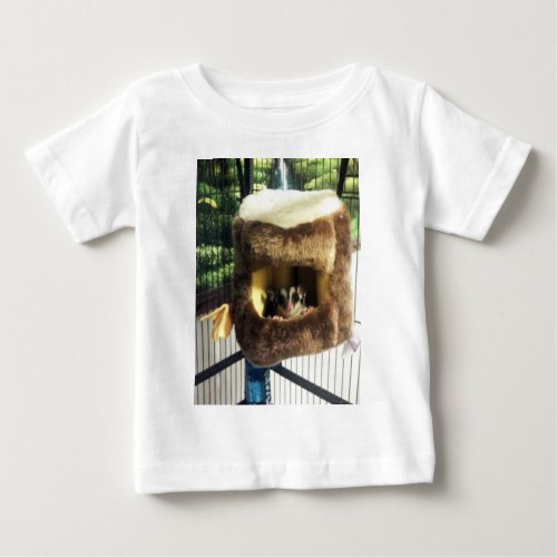 Sugar Glider in Furry Tree Truck Hanging Bed Baby T_Shirt
