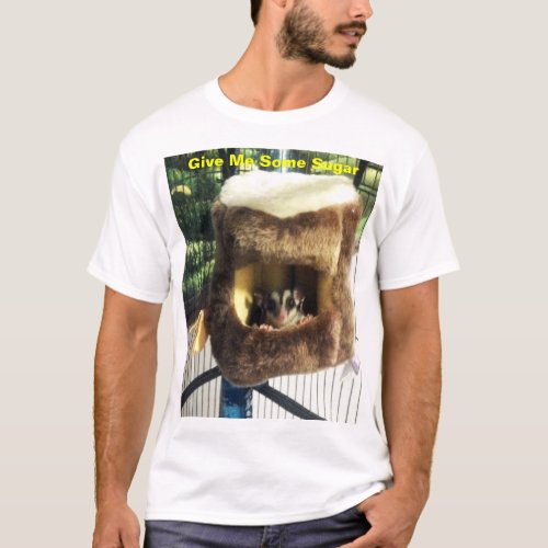 Sugar Glider in Furry Tree Truck Hanging Bed T_Shirt