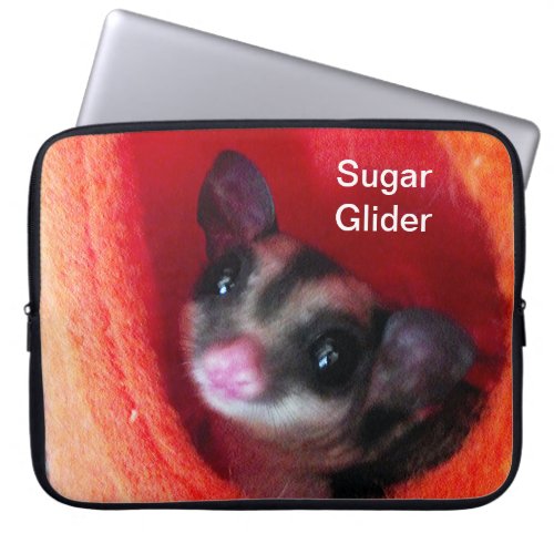 Sugar Glider in Orange Hanging Bed Laptop Sleeve