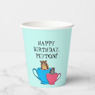 Sugar Glider in Tea Cups Custom Birthday Party