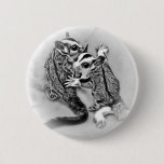 Sugar Glider Joeys Black &amp; White Pinback Button