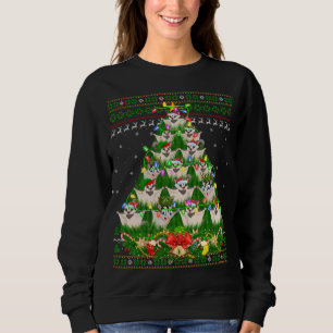 Sugar Glider Xmas Lighting Tree Sugar Glider Ugly Sweatshirt