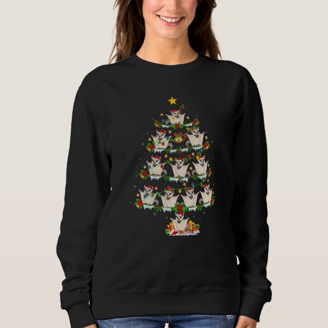 Sugar Glider  Xmas Lights Sugar Glider Christmas T Sweatshirt (Front)