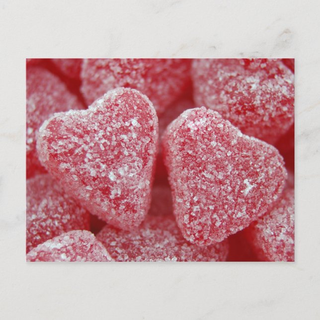 sugar heart candy postcard (Front)