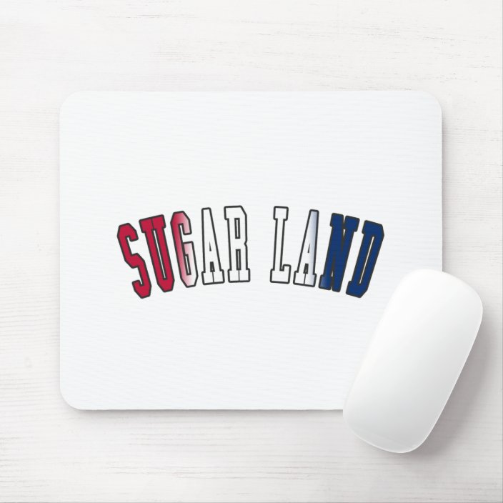 Sugar Land in Texas State Flag Colors Mouse Pad