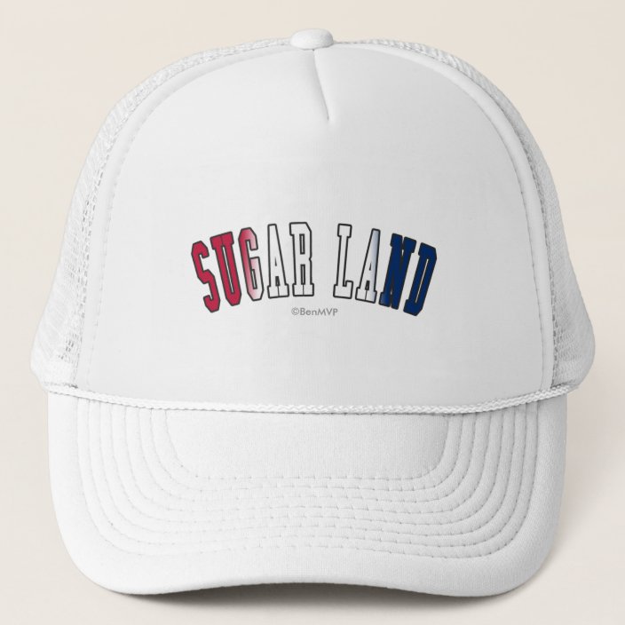 Sugar Land in Texas State Flag Colors Trucker Hat