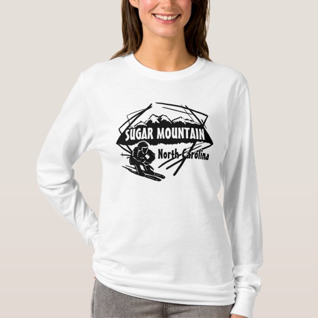 Sugar Mountain North Carolina ladies hoodie T-Shirt (Front)