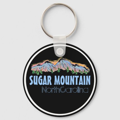 Sugar Mountain North Carolina mountains keychain