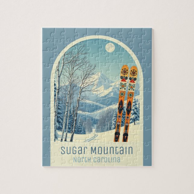 Sugar Mountain North Carolina ski vacation game Jigsaw Puzzle (Vertical)