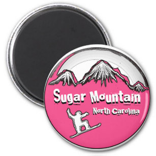 Sugar Mountain North Carolina snowboard magnet