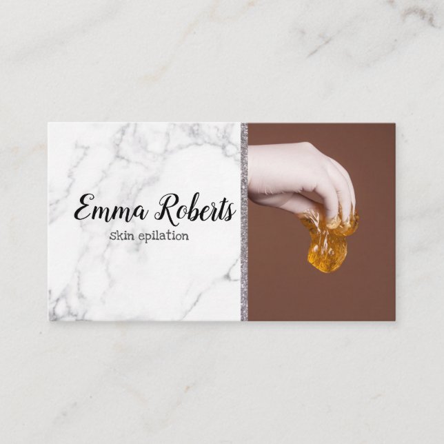  Sugar Paste Hair Removal Skin Epilation  Business Card (Front)