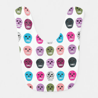 Sugar Pattern Skulls Bib