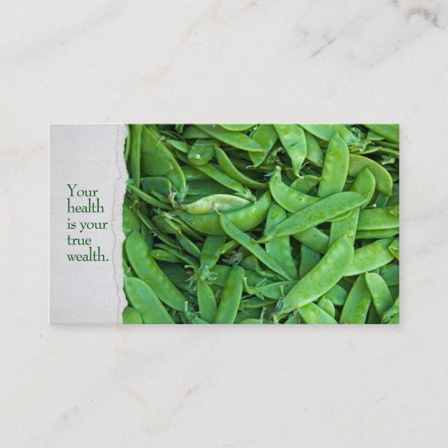 sugar peas in a pile business card (Front)