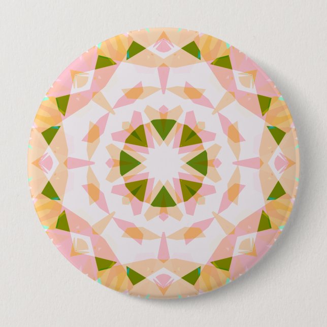 Sugar Pink Spring Green Star Dopamine Decor Art Button (Front)