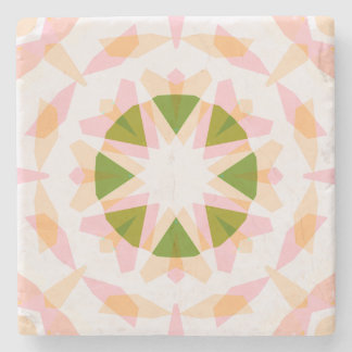 Sugar Pink Spring Green Star Dopamine Decor Art Stone Coaster