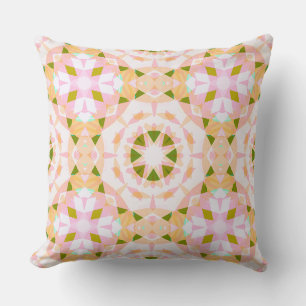 Sugar Pink Spring Green Star Dopamine Decor Art Throw Pillow
