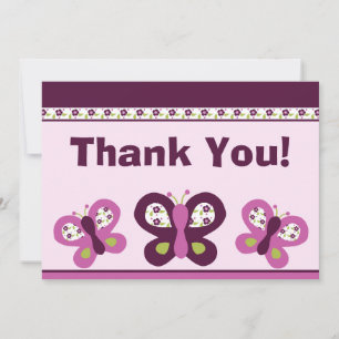 Sugar Plum Butterflies #2 Thank You Card
