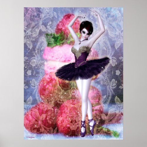 Sugar Plum Fairy Ballerina Fantasy Art Poster