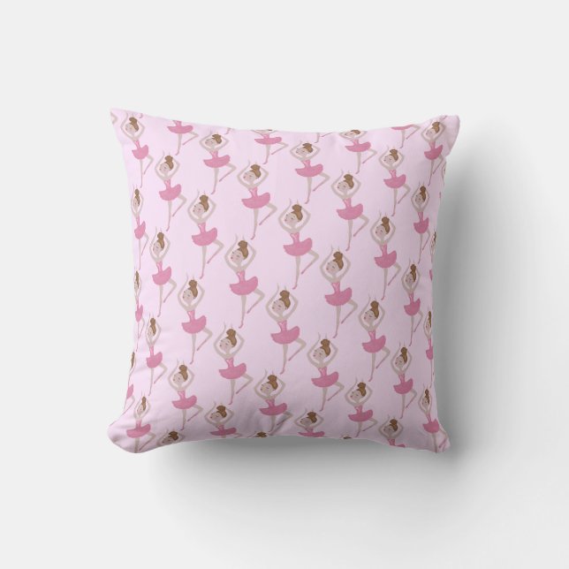 Sugar Plum Fairy Ballerina Nutcracker Ballet Throw Pillow (Front)