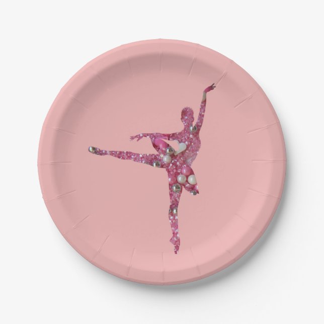 Sugar Plum Fairy Ballerina Paper Plates (Front)