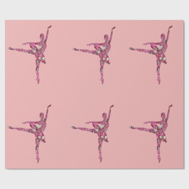 Sugar Plum Fairy Ballerina Wrapping Paper (Flat)