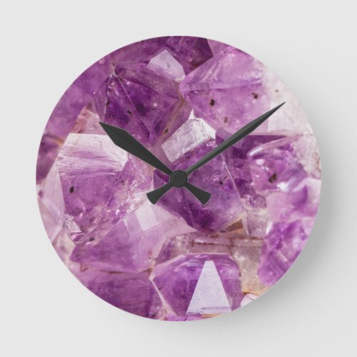 Sugar Plum Fairy Crystals Round Clock