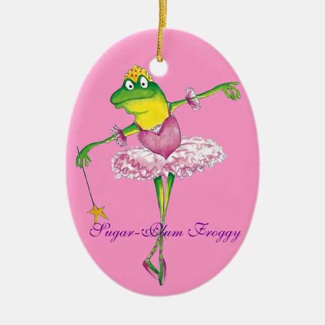 Sugar Plum Fairy Froggy ornament (Front)