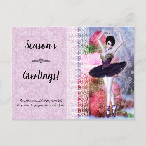 Sugar Plum Fairy Holiday Ballerina Postcard