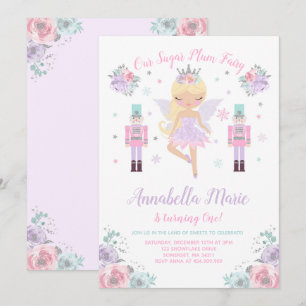 Sugar Plum Fairy Invitation Nutcracker Invitation