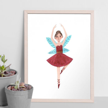 Sugar Plum Fairy Nutcracker Ballet Character Poster by CartitaDesign at Zazzle