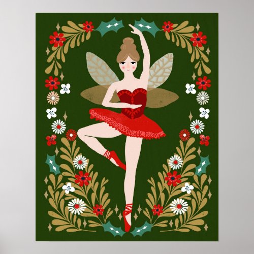 Sugar Plum Fairy _ Nutcracker Christmas Poster