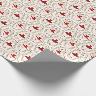 Charming fairies. Beige Background. Christmas Wrapping Paper, Zazzle