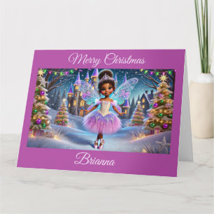 Sugar Plum Fairy Princess (Brown Hair) Card