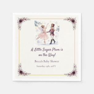 Sugar Plum Nutcracker Ballet Winter Baby Shower Napkins