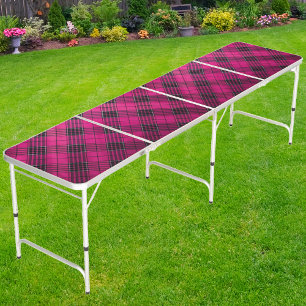 Sugar Plum Plaid Beer Pong Table