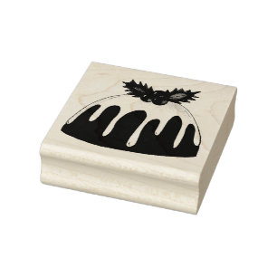 Sugar Plum Pudding Christmas Holiday Dessert Stamp
