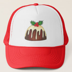 Sugar Plum Pudding Festive British Christmas Pud Trucker Hat
