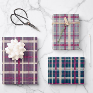Sugar Plum Squares Set Wrapping Paper Sheets