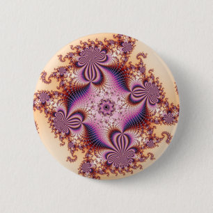 Sugar Plums - Fractal Pinback Button