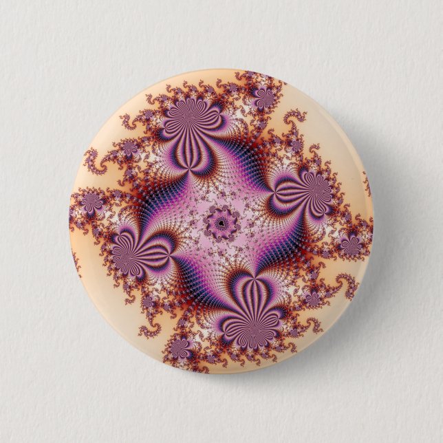 Sugar Plums - Fractal Pinback Button (Front)