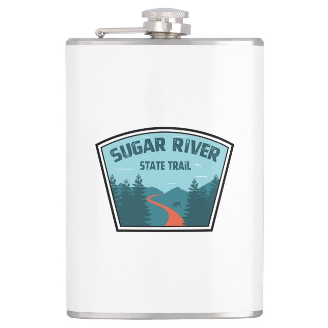 Sugar River State Trail Wisconsin Flask (Front)