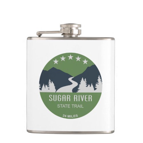 Sugar River State Trail Wisconsin Flask